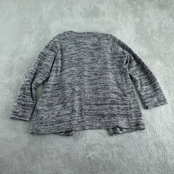 J.Crew Womens Long Sleeve  Cardigan Sweater Large Polyester Cotton Gray 4863 - Picture 2 of 8